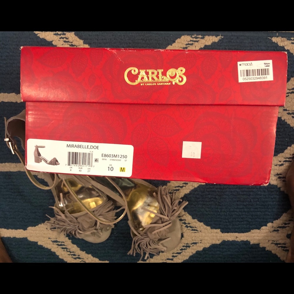 Carlos By Carlos Santana Fringed Block Heels - image 5